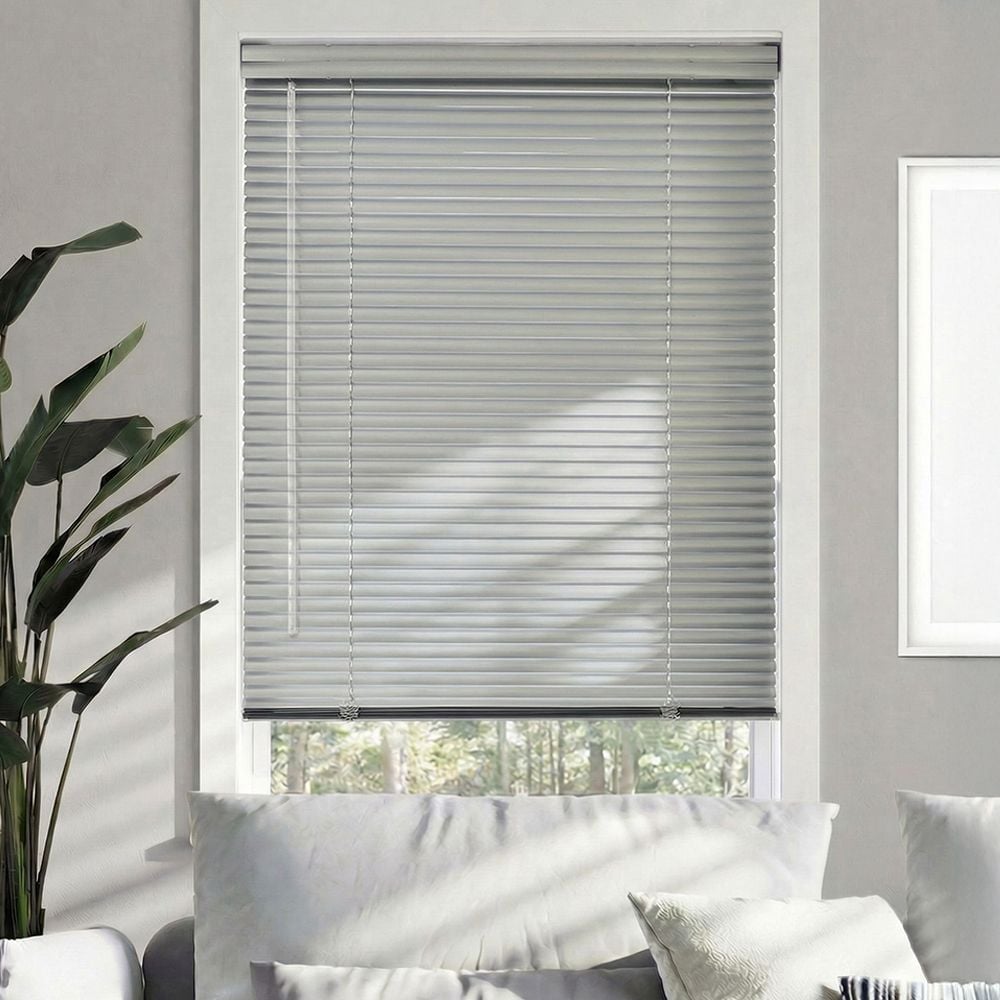1 Inch Aluminum Blinds - Silver Sheen