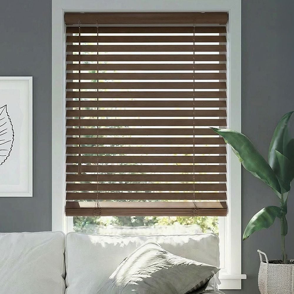 2 Inch Premium Wood Blinds - Teak
