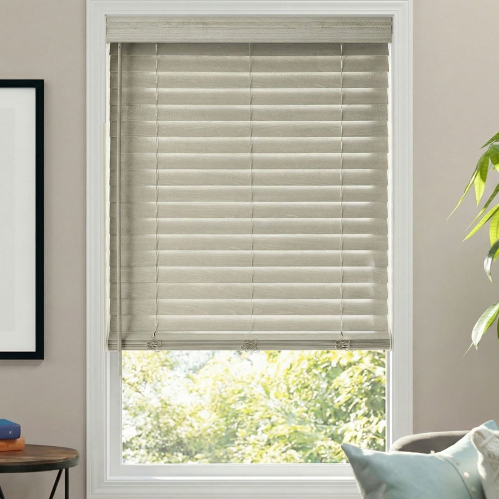 2 Inch Premium Cordless Faux Wood Blinds - Weathered Wood