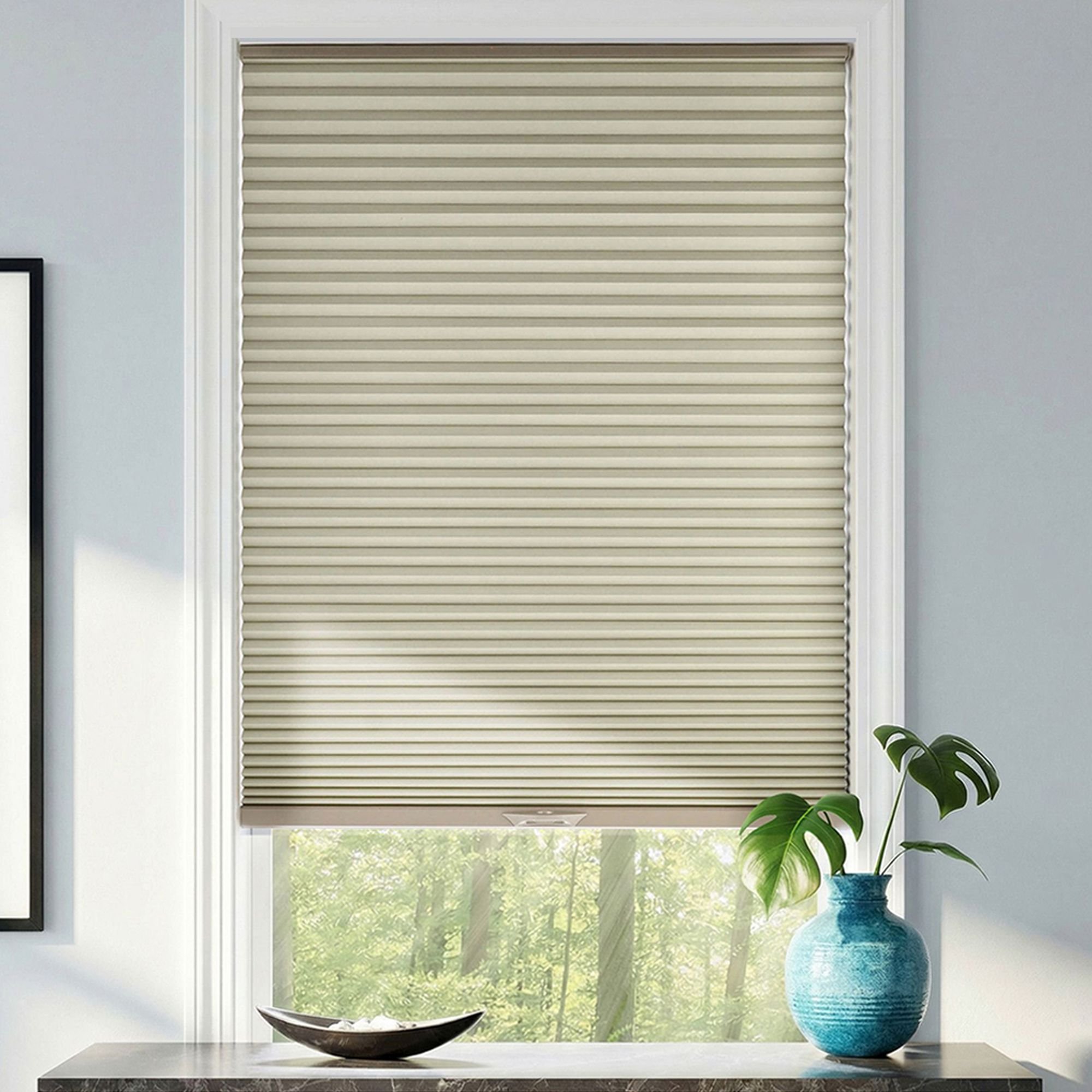 Deluxe Blackout Single Cellular Shades - Oyster