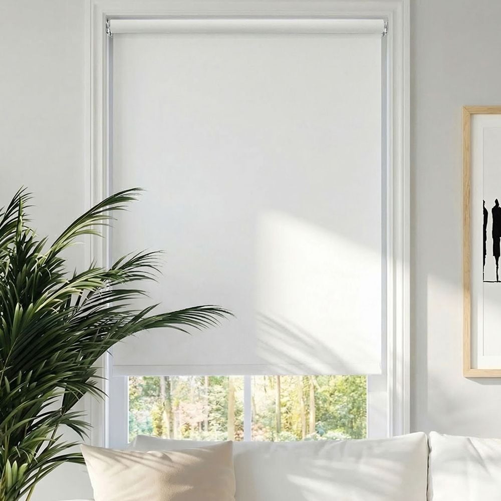 Deluxe Blackout Solar Shades - White