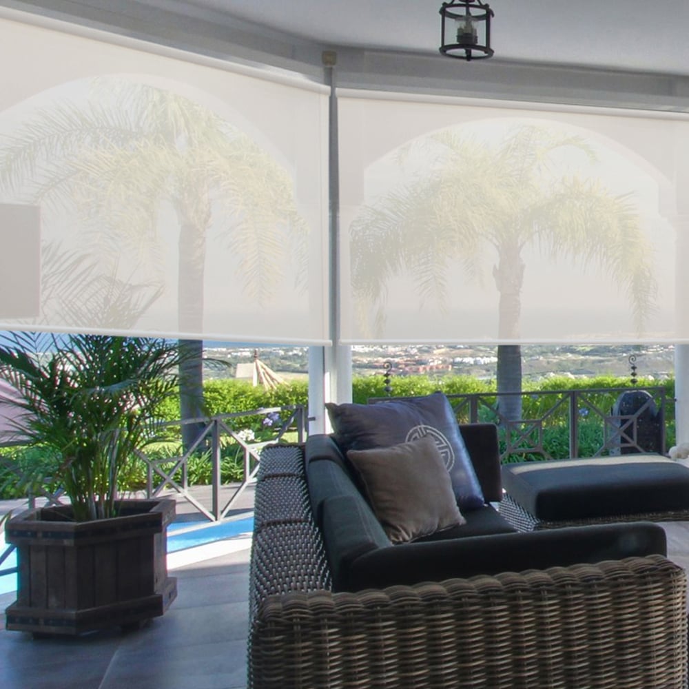 Deluxe Exterior Outdoor Solar Shades - White
