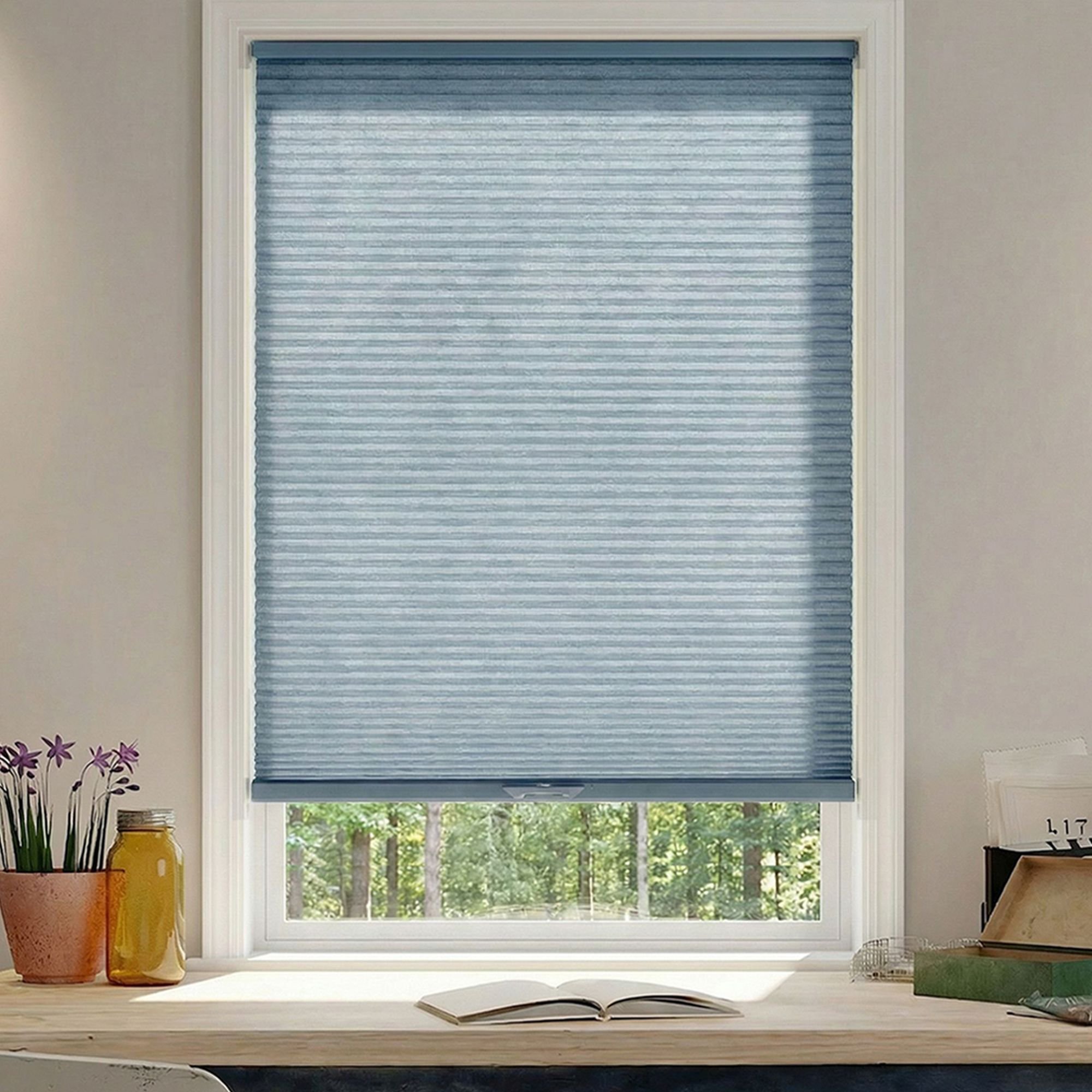 Deluxe Light Filtering Double Cellular Shades - Ocean