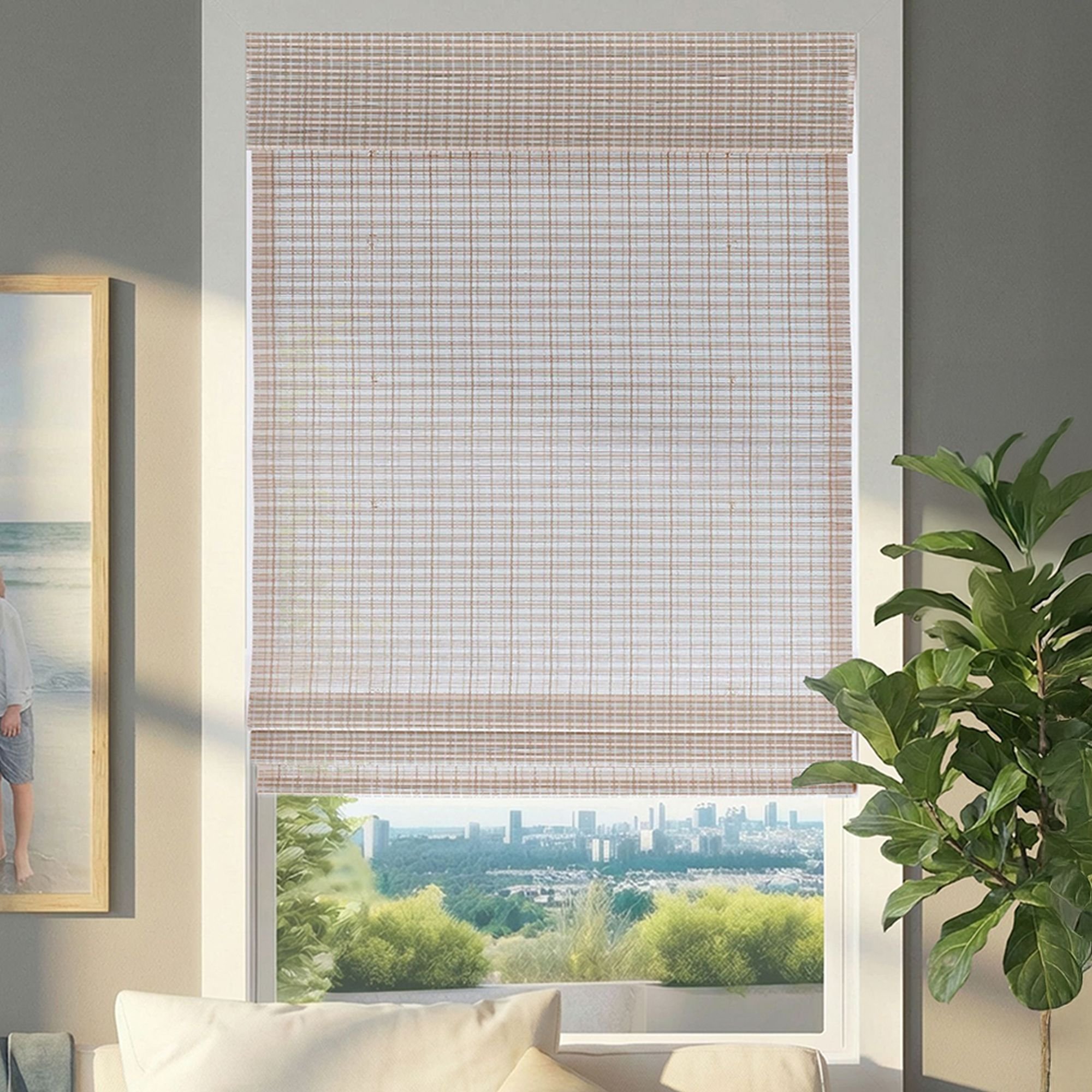 LEVOLOR Bamboo Woven Wood Shades - Arbor - Eggshell