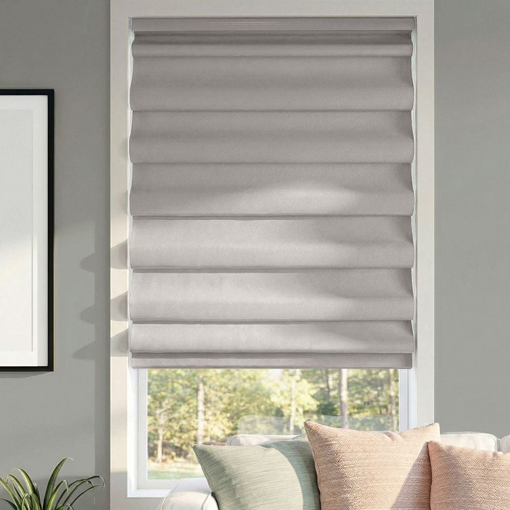 LEVOLOR Soft Fold Roman Shades - Designer Textures - Sand