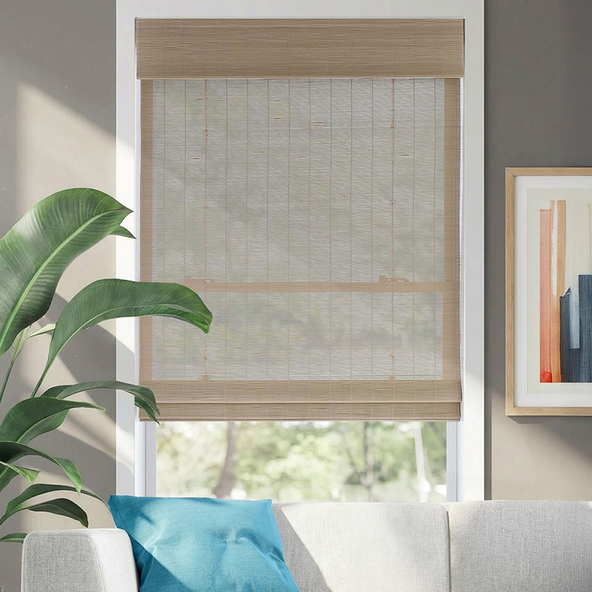 Premium Bamboo Woven Wood Shades - Anaheim Cream