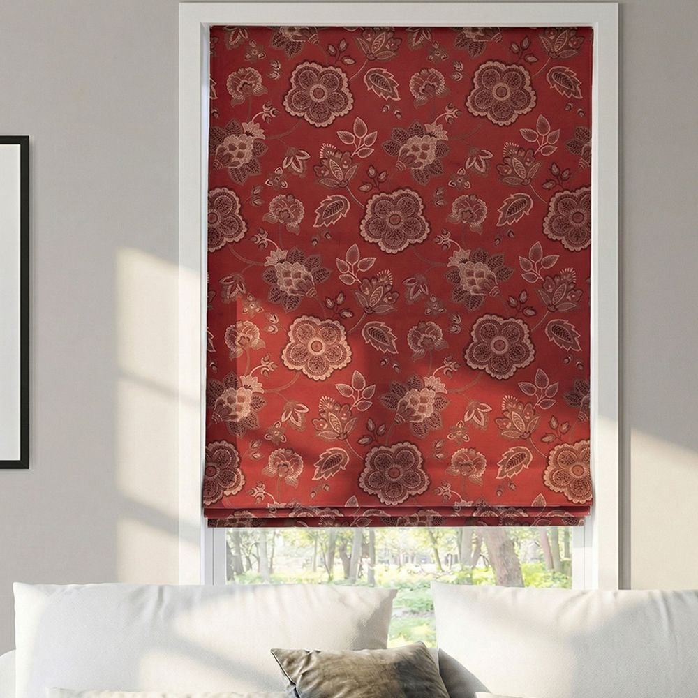 Premium Flat Fold Roman Shades - Berkshire Claret