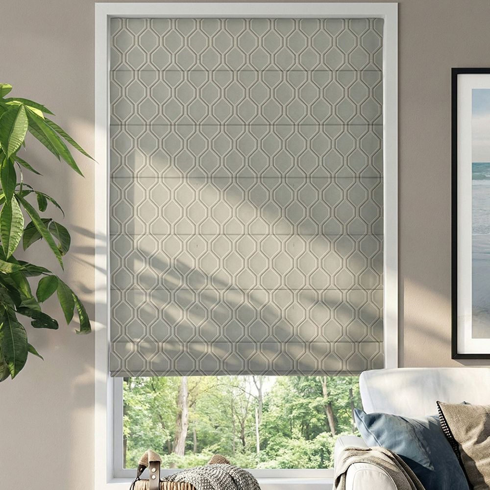 Premium Plain Fold Roman Shades in Andante Fawn