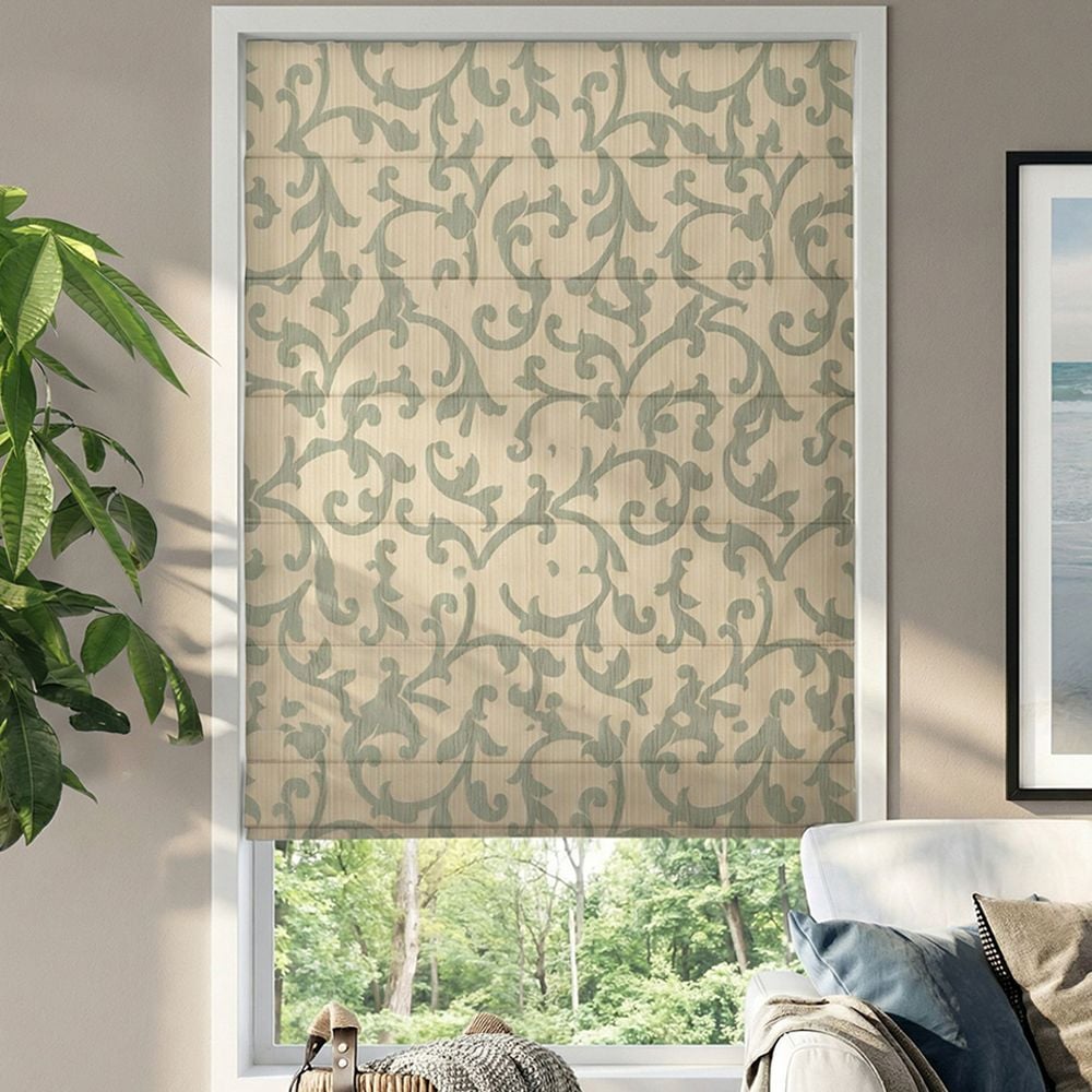 Premium Plain Fold Roman Shades - Bermuda Sage