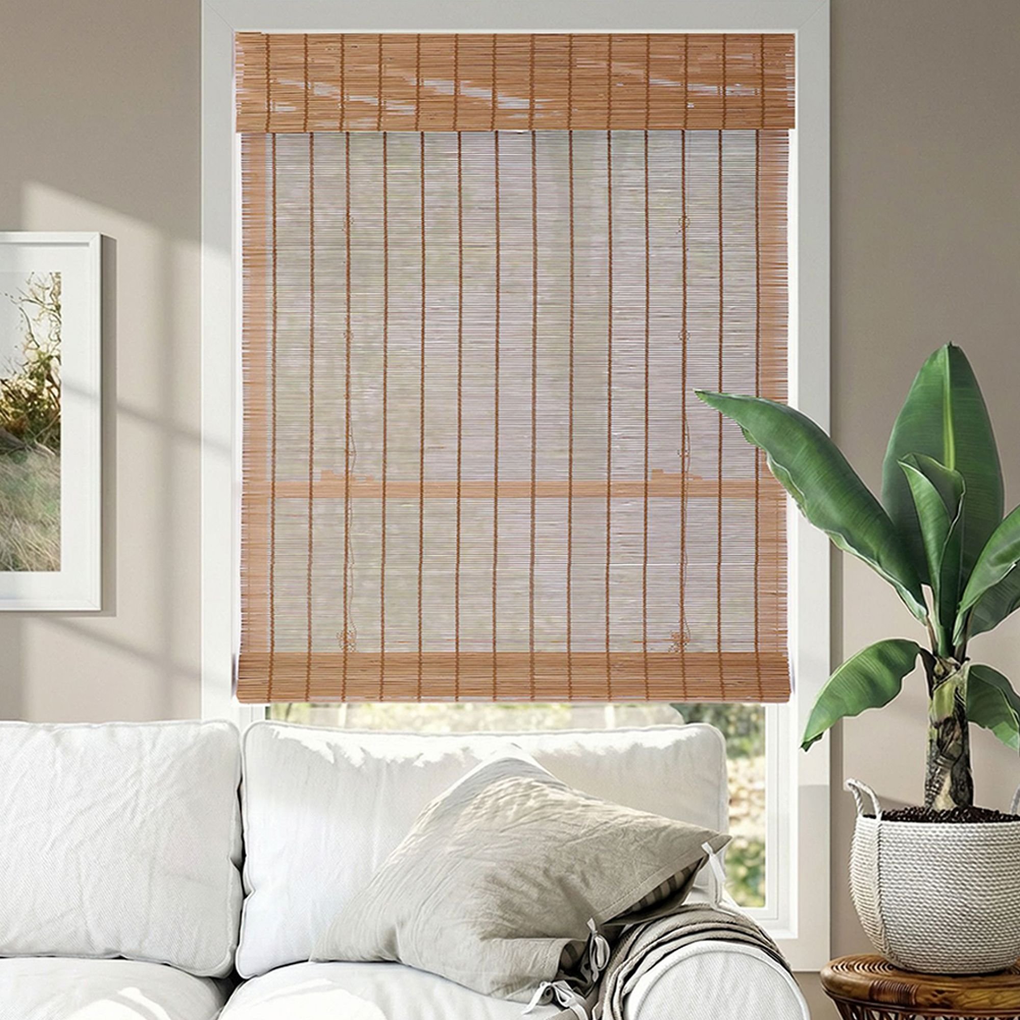 Super Value Cordless Bamboo Woven Wood Shades in Bayhead Natural