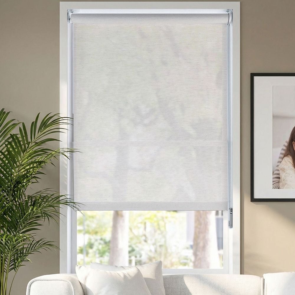 Premium Light Filtering Solar Shades  - Rolled Oatmeal