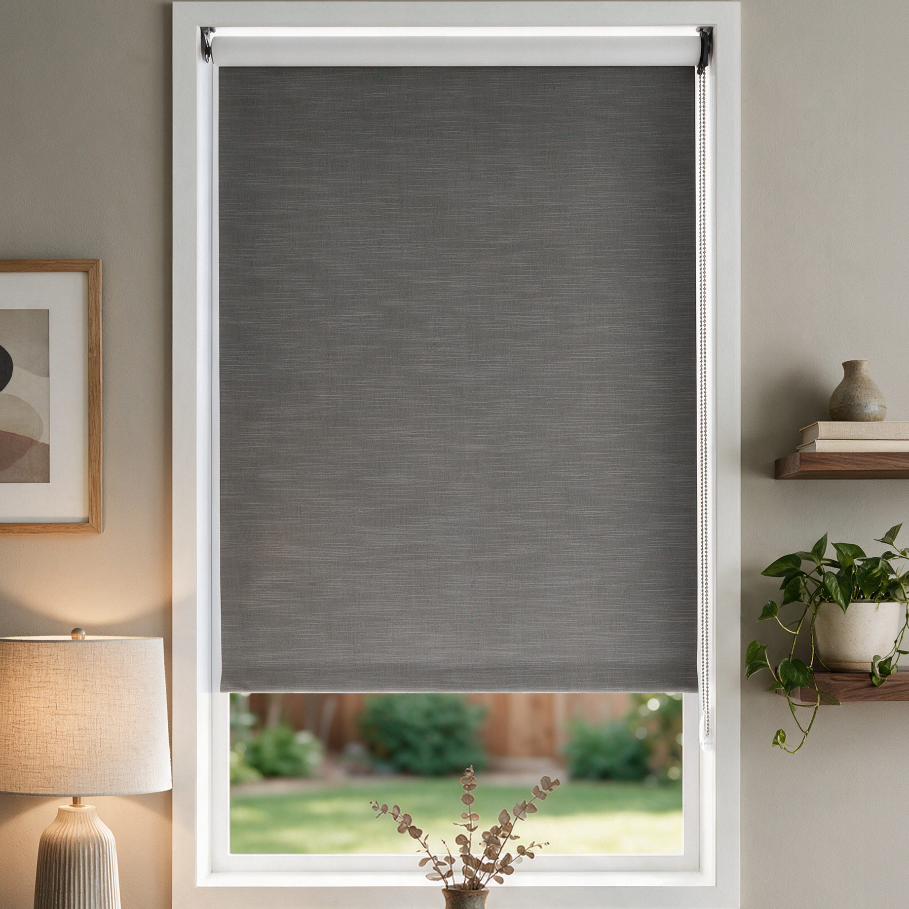 Performance Blackout Fabric Roller Shades - Berlin Slate