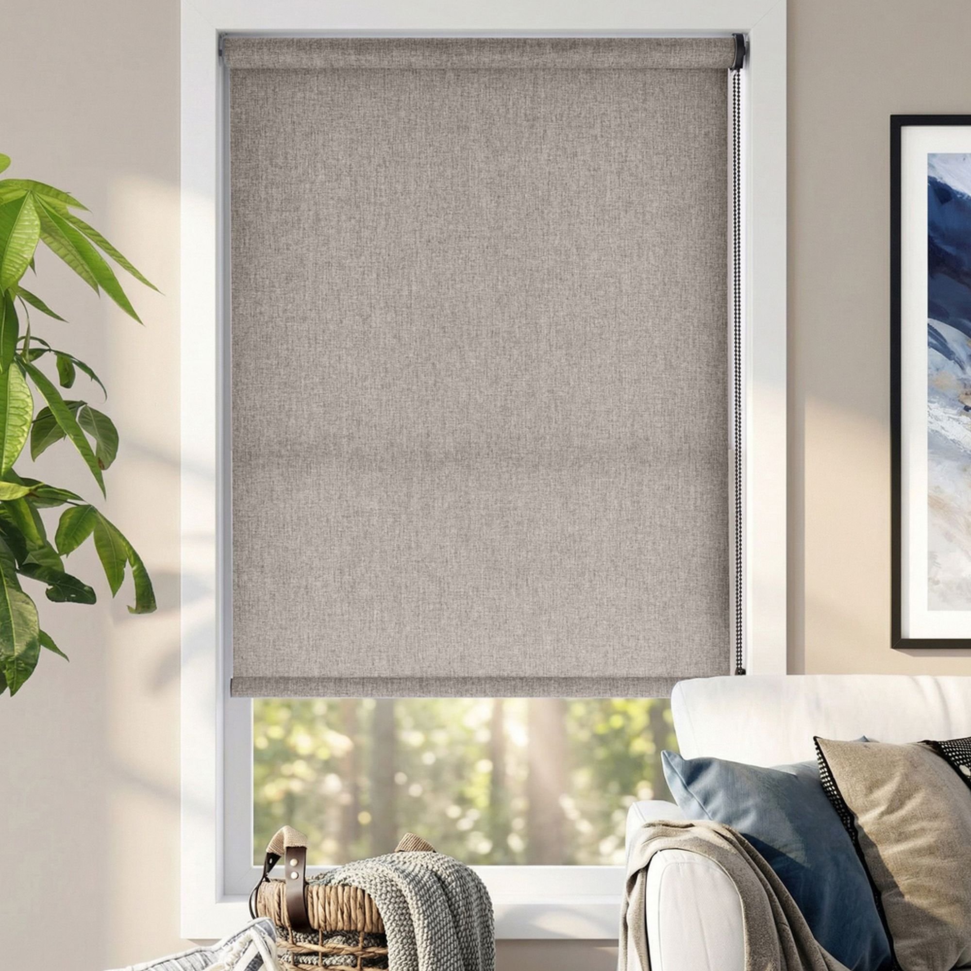 LEVOLOR Light Filtering Fabric Roller Shades - Nutmeg