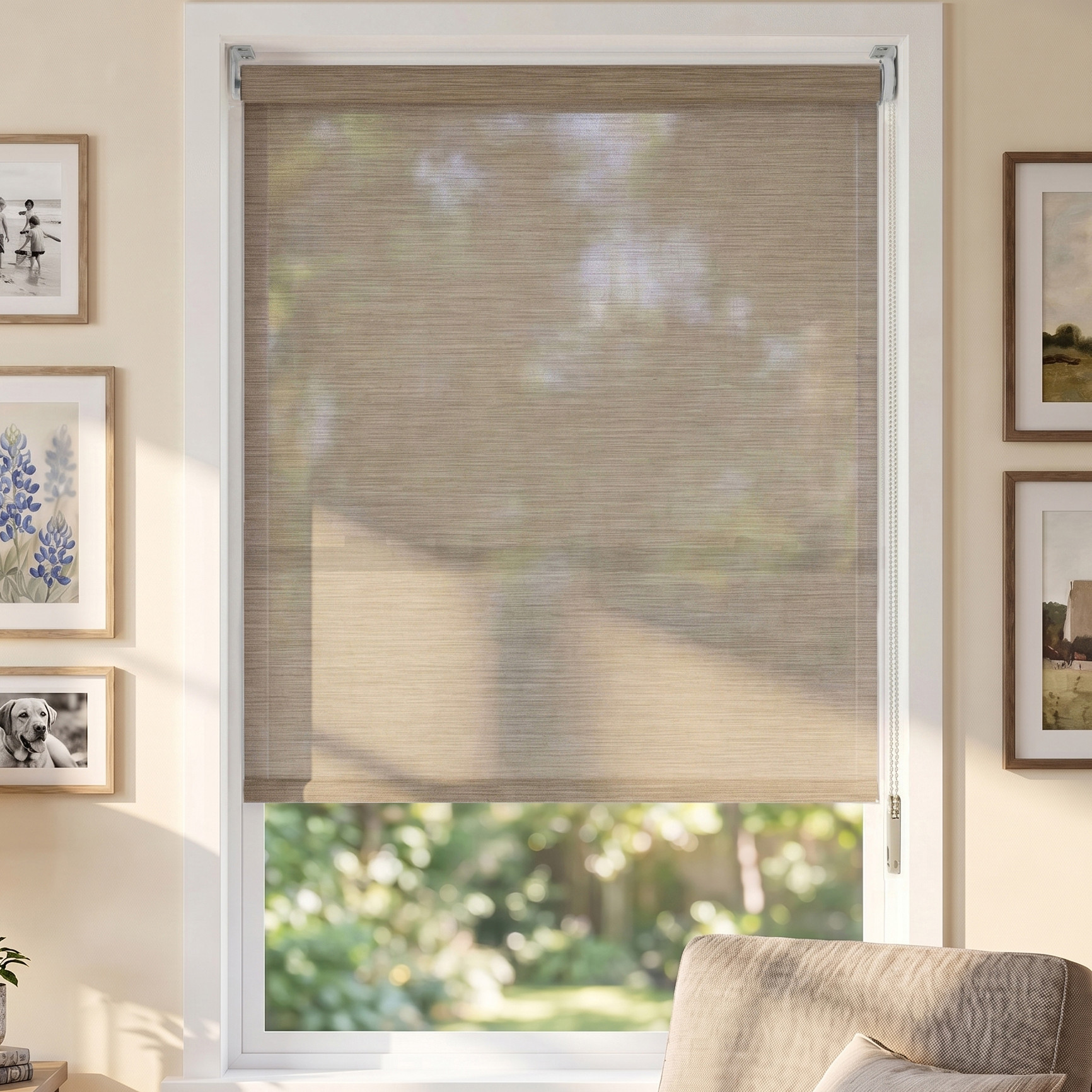 LEVOLOR Light Filtering Solar Shades - Malibu - Cappuccino