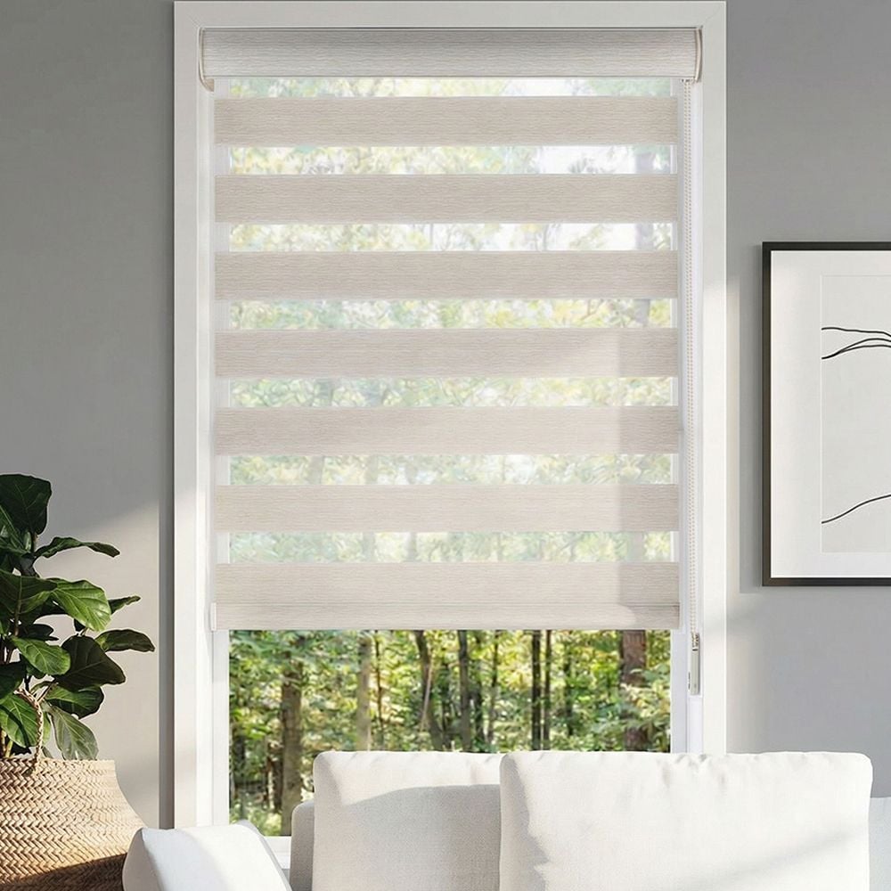 LEVOLOR Light Filtering Zebra Sheer Shades - Mohave Desert Sand