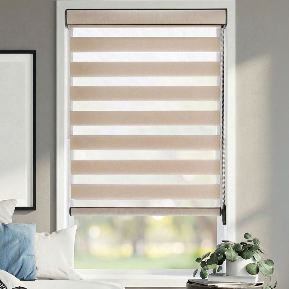 Premium Light Filtering Zebra Dual Shades - Rosiness