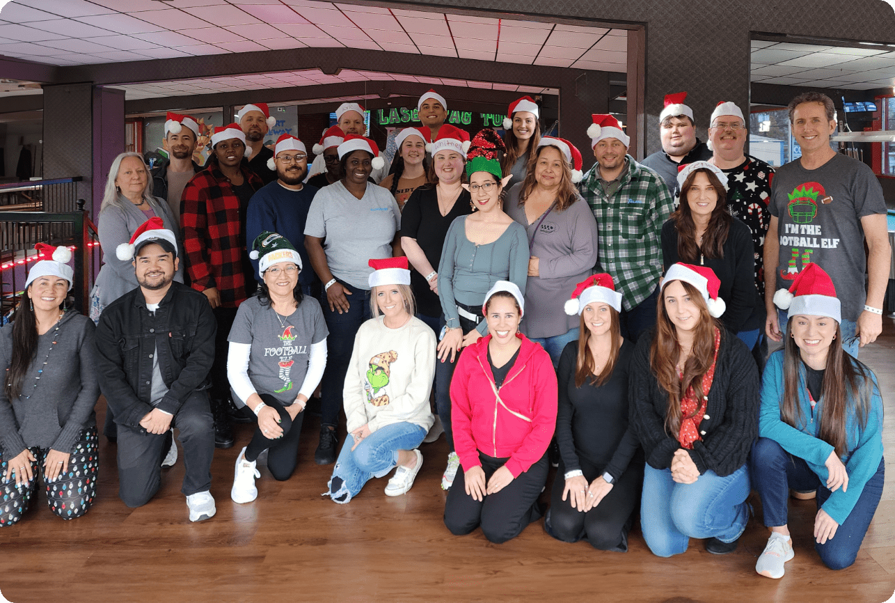 The Blindster Bunch at the office
