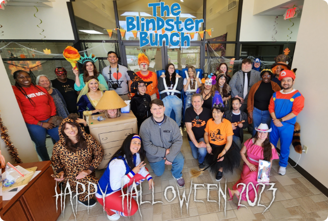 The Blindster Bunch celebrating