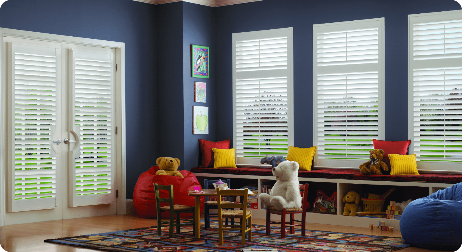 Shutters in a customer’s bathroom