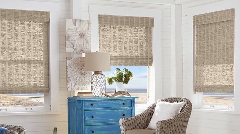 How woven wood shades compare to roman shades