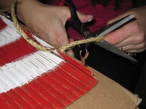 Trim off excess rope