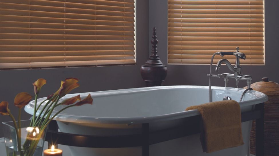 Privacy slats on a wood blind