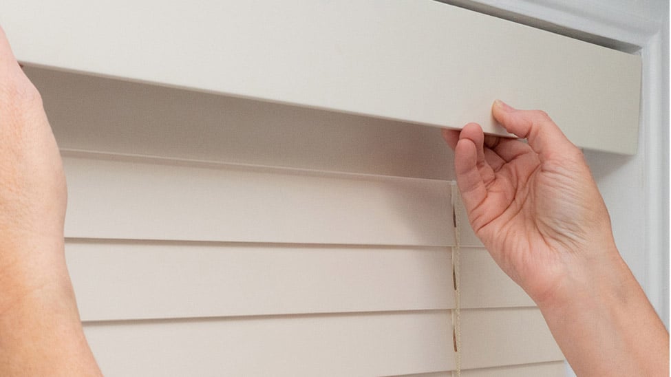 Wood blinds installation