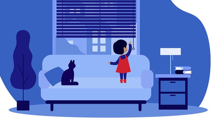 Graphic of child with blinds - from cpsc.gov