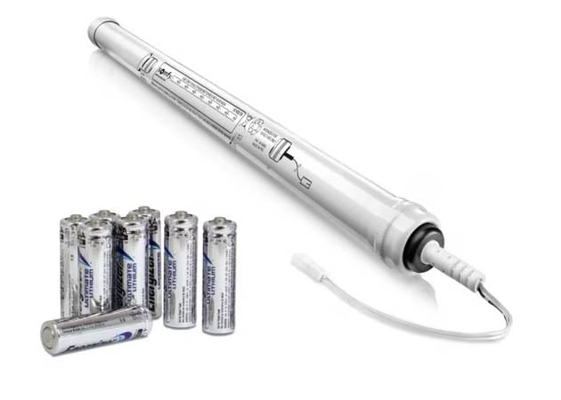 Battery wand tube for motorized shades