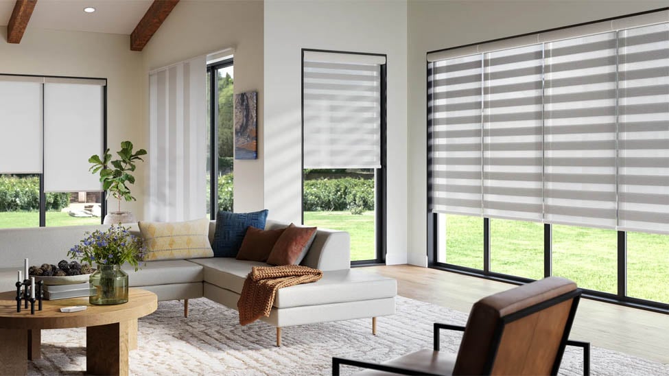 Window treatments in modern decor