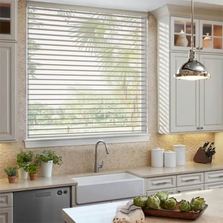 Sheer shade in a kitchen