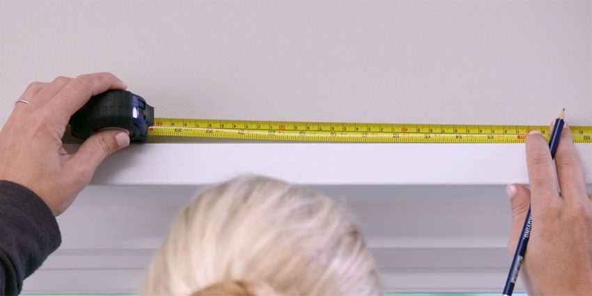 Measuring for outside mount installation