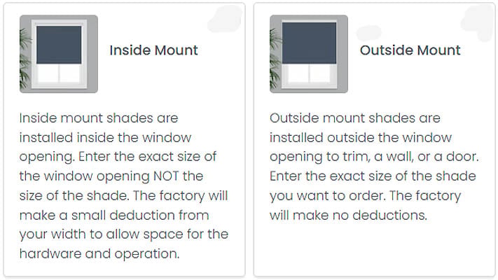 Inside mount vs outside mount for window treatments