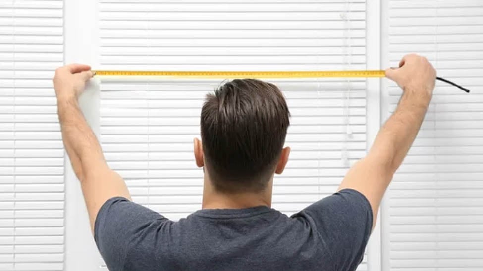 Measuring windows for new custom blinds