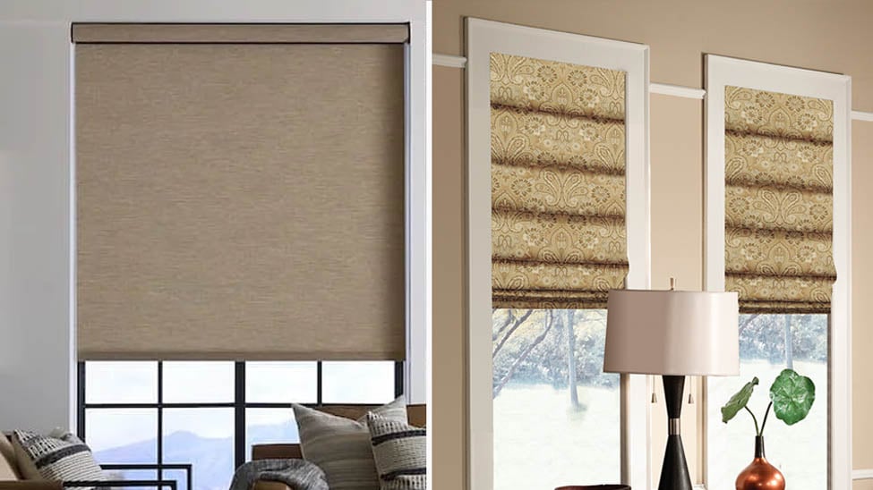 Roller shades vs roman shades