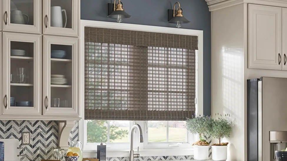 Bamboo shade with low privacy