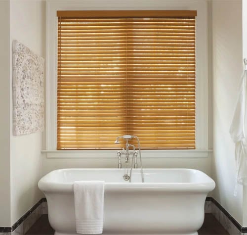 Faux wood blinds are preferred for humid rooms