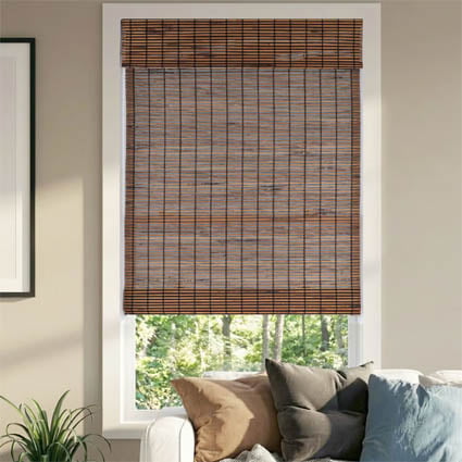Bamboo shades have beautiful texture