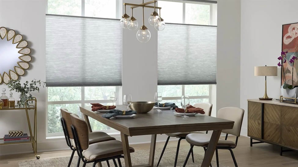 Top Down Bottom Up Cellular Shade in Dining Room