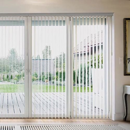 Vertical Blinds over a patio door