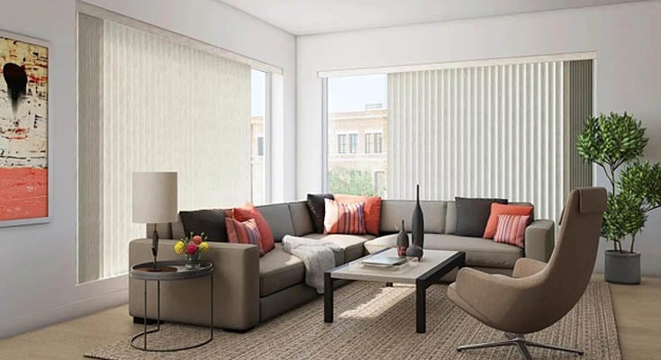 Dust resistant vertical blinds
