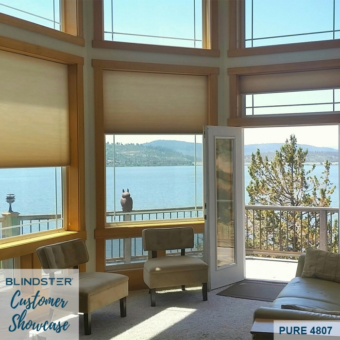 Customer photo of cellular shades