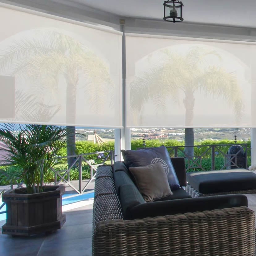 View through exterior shade