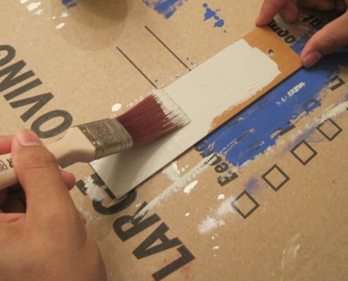 Painting the slats