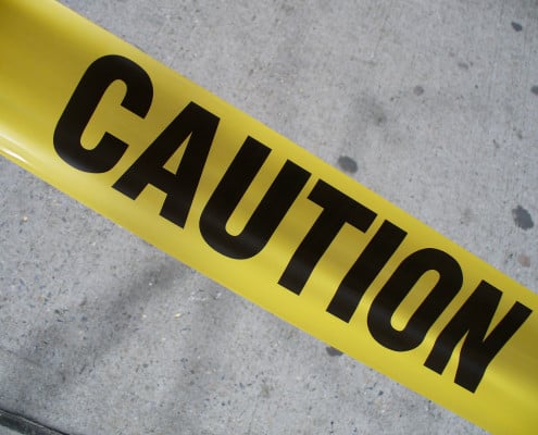 Caution tape for window decoration